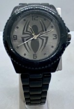 "NUEVO RELOJ MARVEL BLACK SPIDER Batería Fresca Reloj Sustancial Se Adapta a Muñecas de 7-1/2"""
