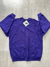 NWT Vintage 90s Fruit Of The Loom Deadstock Womens Purple Crewneck Sweatshirt XL