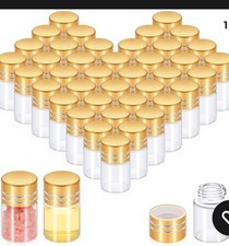 Didaey 100 Pezzi Mini Bottiglie di Vetro con Tappi a Vite, Piccoli Barattoli di Vetro con Coperchi
