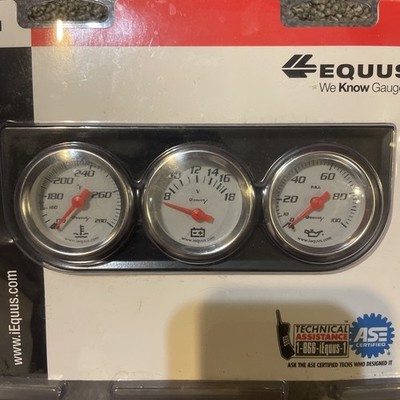 Equus 1-1/2 in. White Volt Triple Gauge Kit