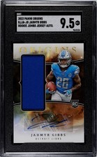 2023 Origins- Rookie Jumbo Jersey Autographs Jahmyr Gibbs #RJJA-JG (AU, MEM, RC)