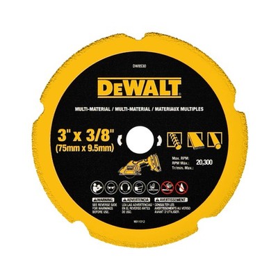 Cut Off Wheel 3 Fine Finish Ultra Sharp Carbide Dewalt DW8530