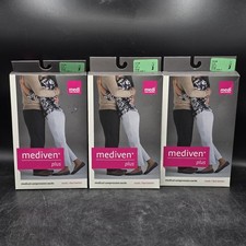 Lotto di 3 Mediven Medi Plus Uomo Donna, 20-30 mmHg, 16306 Beige Punta Aperta VI Polpaccio