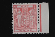 New Zealand Scott AR59 One Pound Stamp Duty MNH Tab