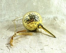 Gold Golf Ball on Tee Christmas Ornament Golfer Holiday - SEE DESCRIPTION