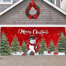 Christmas Garage Door Cover - 7 x 16 ft Winter Xmas multicolor