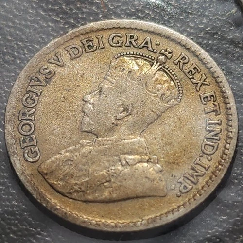Canada, 1920 Silver 5 Cents FINE 80% silver  .03 troy ounce & 1921  1 cent