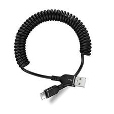 3FT USB C Coiled Cable iPhone 17 Pro Max Car Charger