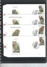 Lot de 4 FDC / Chouettes / 1999