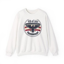 4th of July Eagle Crewneck Sweatshirt American Flag Patriotic Design