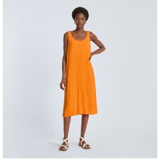 NWT Everlane Naia Ripple Tank Dress in Tumeric Size Medium 