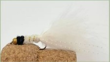 Barbless Goldhead White Tadpole Trout Flies Size 10 sinking Flies