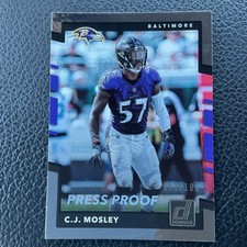 Panini Donruss C.J. Mosley #189 Press Proof Silver /100 Ravens 2017