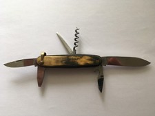 Ancien couteau de poche Makinox 6 fonctions manche en corne en TBE