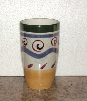 Ceramic Vase / Utensil Holder by Potter & Smith 8-1/4  high