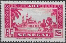 Timbre Religion Mosquées Sénégal (Colonies françaises) 130 * - 85746FK