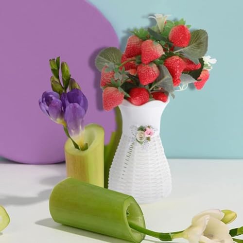 Realistic Fake Strawberry Stem Branches for Festive Decoration Set of 3 - Picture 8 of 11
