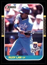 Rudy Law 1987 Donruss #343 Royals MLB READ FREE SHIPPING AutographDen