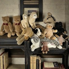 Unique Vintage Plush Animal Lot 11 - Steiff, Gund, Douglas, B.Altman s, etc.