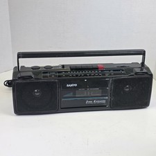 Vintage Sanyo M7024A Boombox AM/FM Stereo Radio Cassette Recorder Portable