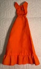 Vintage Barbie Clothes MOD Era Quick Curl PJ Orange Dress Outfit