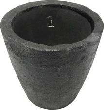 1-2Kg Clay Graphite Crucibles Premium Black Foundry Cup Furnace Number 1