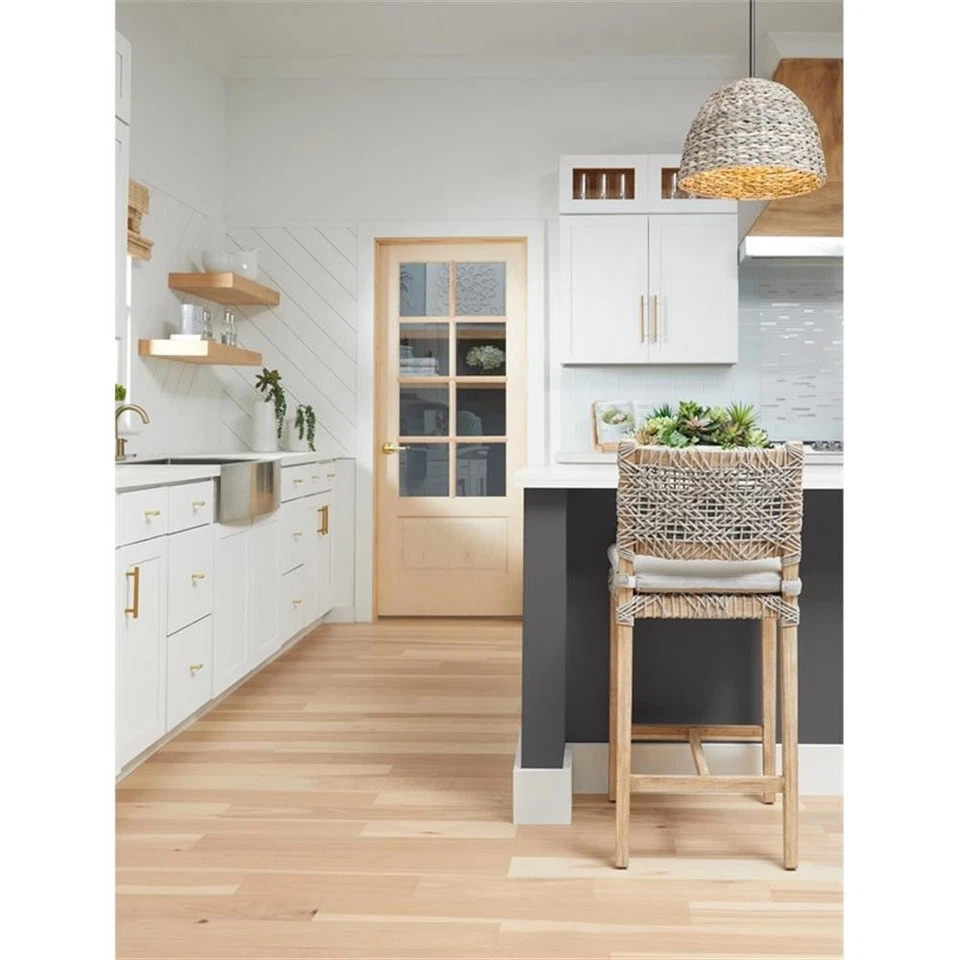 Essentials For Living Woven Costa 28" Fabric Counter Stool in Gray - Image 3 of 4