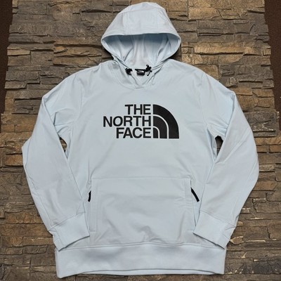 The North Face Tekno Logo Hoodie Mens Large Pullover Sweatshirt Softshell Blue