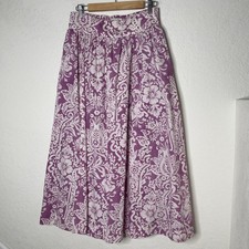 Abercrombie  Fitch Floral Maxi Skirt Womens Size M Purple Lined