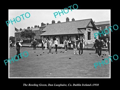 Dun Laoghaire Dublin Ireland The Bowling Green 1910 Old Large Historic Photo