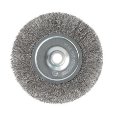 Wire Wheel for Bench Grinder - 5 Inch Fine Crimped Brass Wire Brush with 1/2" an