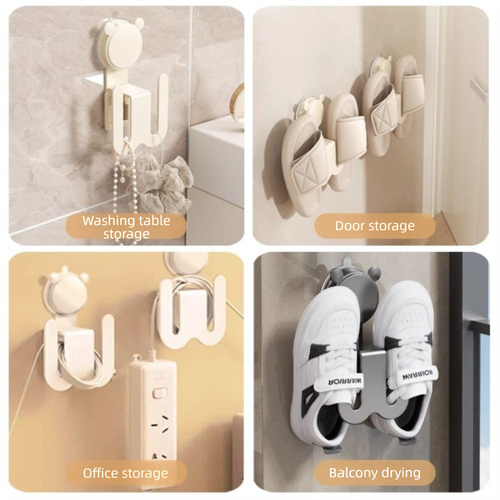 U-shaped Storage Slippers Rack Punch-free Shoe Storage Rack Bathroom - Picture 5 of 6