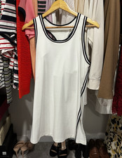 Tory Burch White Sleeveless Tennis-Style Dress Short XL (has stain on side)