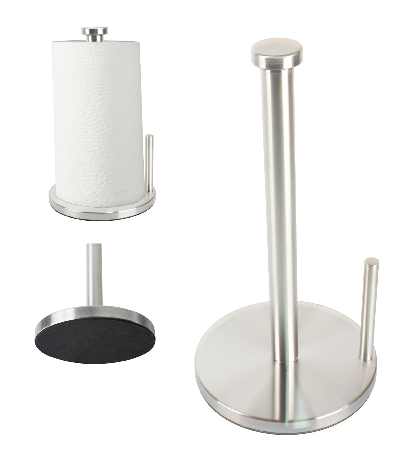 Holder With Side Rod, Stainless Steel, Easy Tear Dispenser F