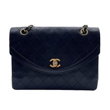 CHANEL Large Black Quilted Leather Envelope Flap Bag H22652