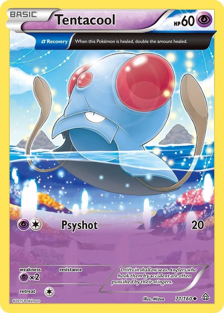 Tentacool #70/160 Xy - Primal Clash Common Pokemon TCG MP