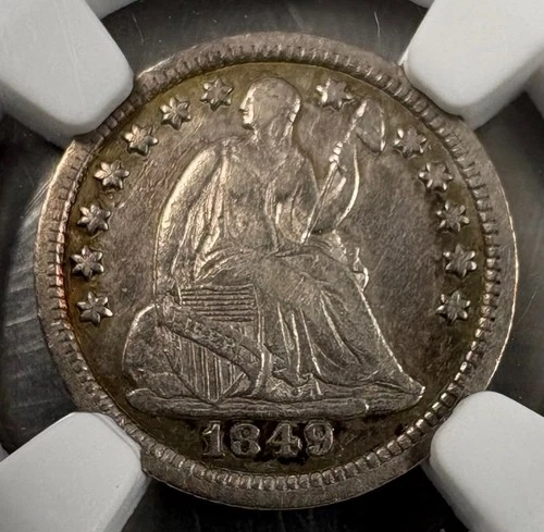 1849/48 Liberty Seated Half Dime FS-302 NGC VF-30