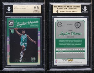 2016-17 Donruss Optic Holo Silver Prizm Jaylen Brown BGS 9.5 GEM MINT Rookie RC
