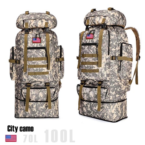 80L/100L Large Camping Backpack Waterproof Hiking Military Travel Tactical Bag - Picture 27 of 29