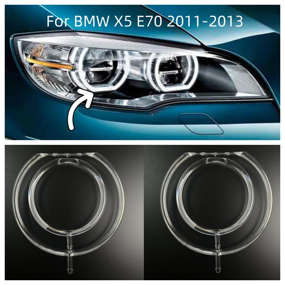 Tira de tubo guía DRL luz de circulación diurna de faros para BMW X5 E70 2011-2013 Foto 4 de 4