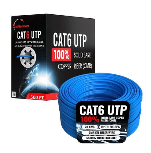CAT6 ETL CMR Câble Ethernet UTP Fil de Cuivre Massif 23AWG 550MHz 500FT/1000FT LOT - Photo 21/103