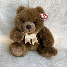 Vintage 1998 Ty McGee Teddy Bear Plush With yellow Ribbon 9 Used