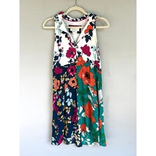 Anthropologie Dinah Collared Halter Tunic Dress Size 0 Floral Pocket Cruise