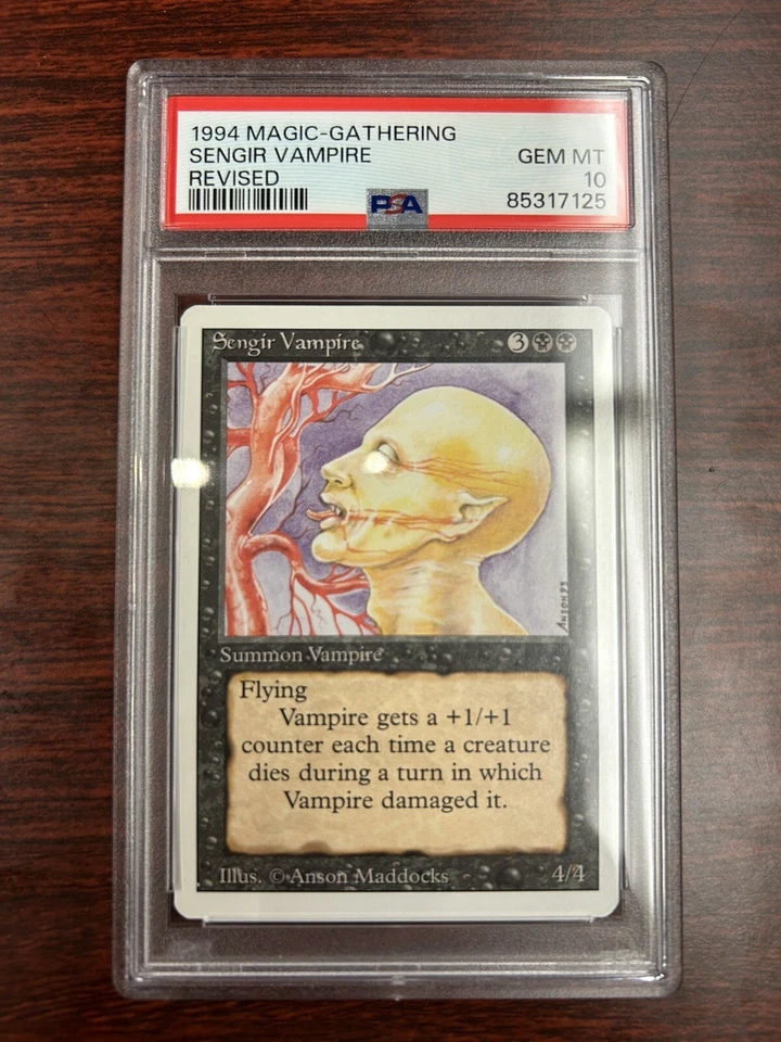⚫️ 1994 Magic the Gathering Revised 3rd Edition SENGIR VAMPIRE PSA 10 💎MINT⚫️  - Image 3 of 4