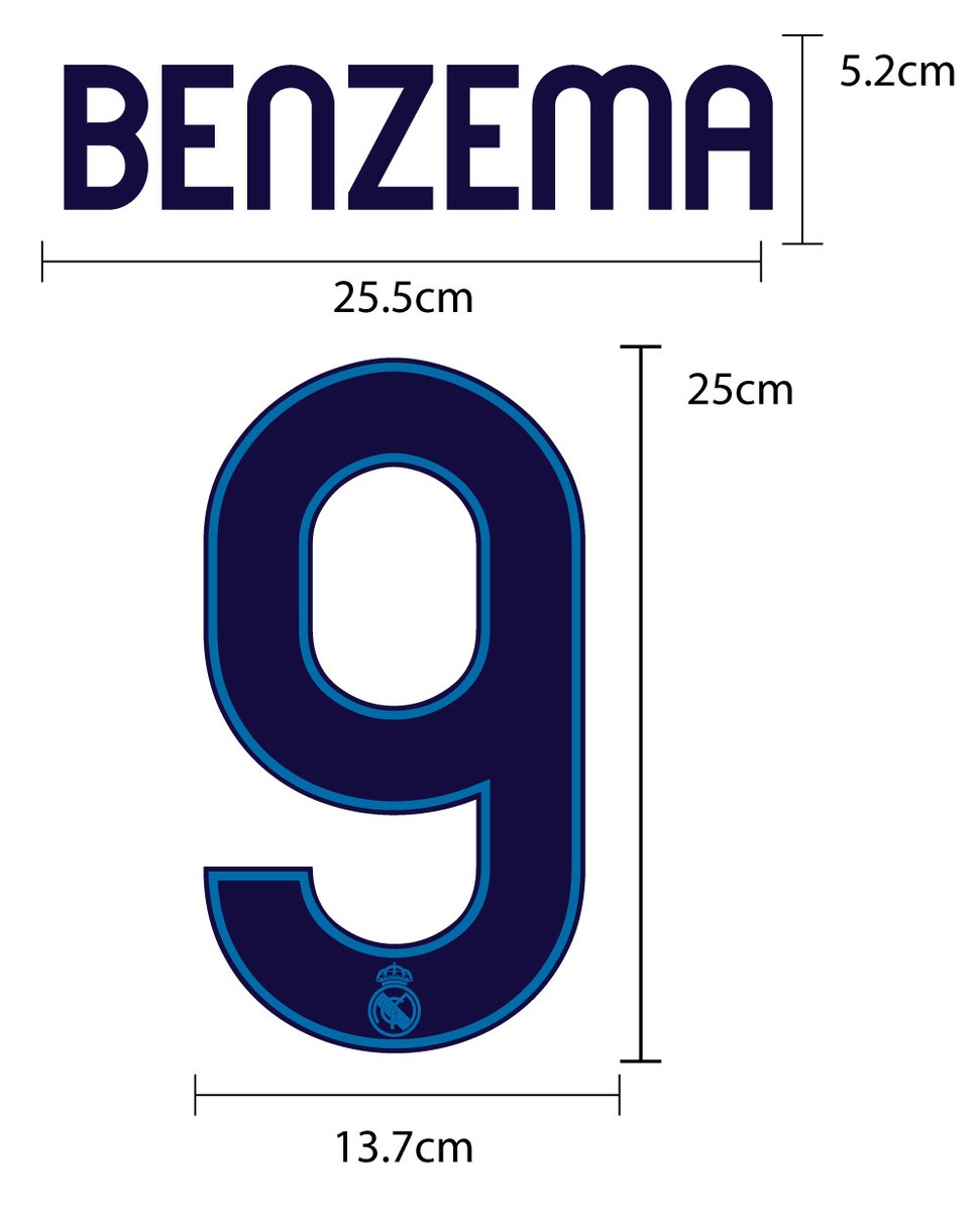 Real Madrid CF Home UCL 2012-13 SOCCER FOOTBALL NAME NUMBER
