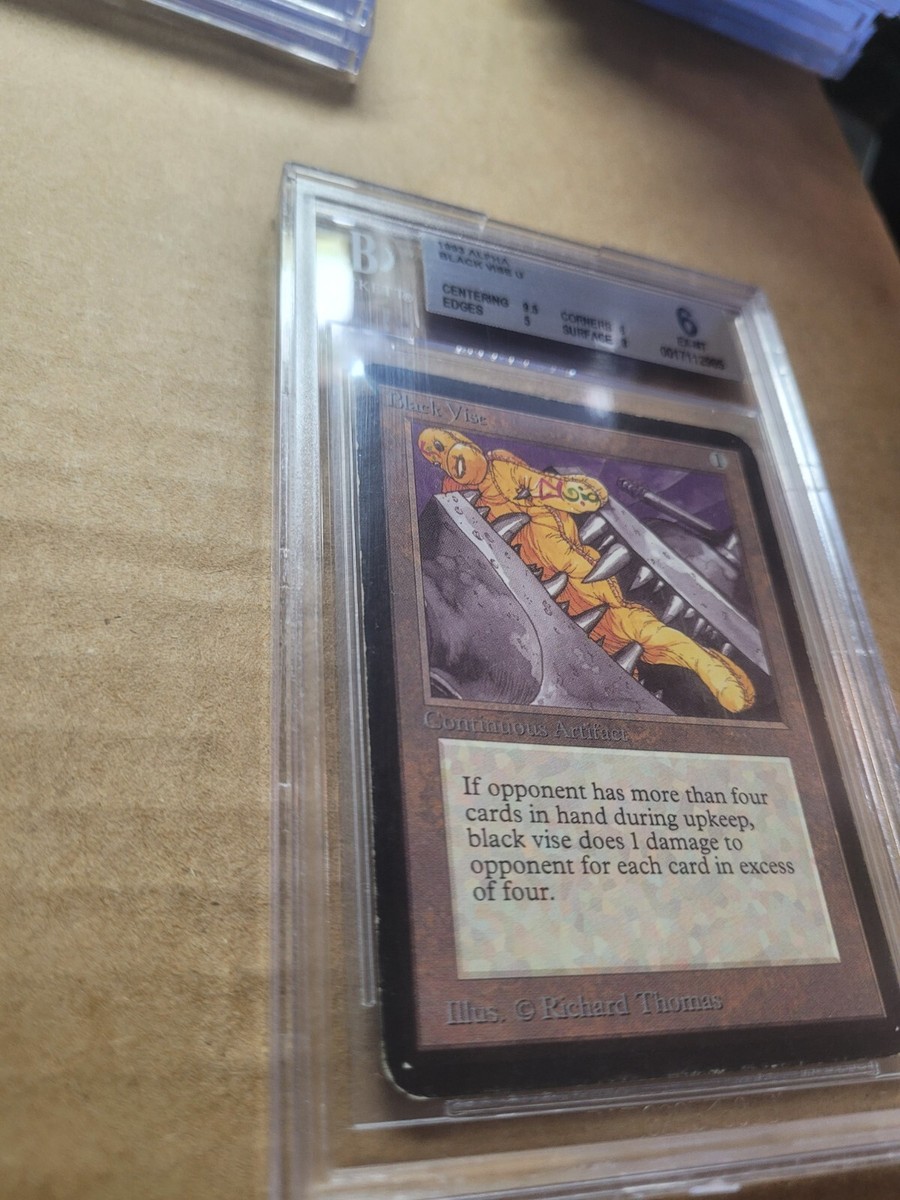 Black Vise ALPHA Magic MTG Beckett Graded 6 EX+ BGS Uncommon
