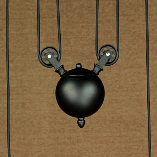 Industrial Kitchen Island Light Modern 3-Heads Hanging Ceiling Light Band Pulley - Picture 8 of 8