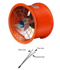 10in Explosion-Proof Axial Fan  220V Exhaust Fan Cylinder Pipe Fan for Factory