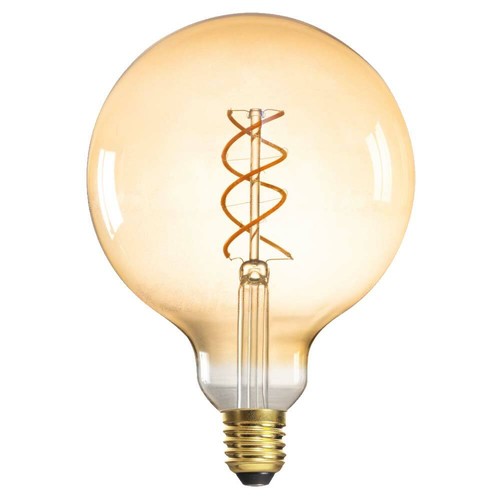 2x Vintage Filament Large Globe Opus E27 ES Screw 5W LED Clear G125 Light Bulb - Picture 2 of 10