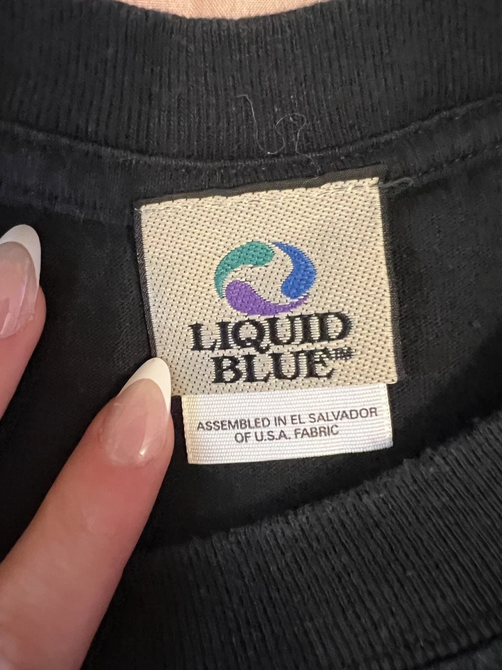 Vintage L Liquid Blue 2003 Something Wicked This Way Comes Skeleton Hog Biker - Image 4 of 4